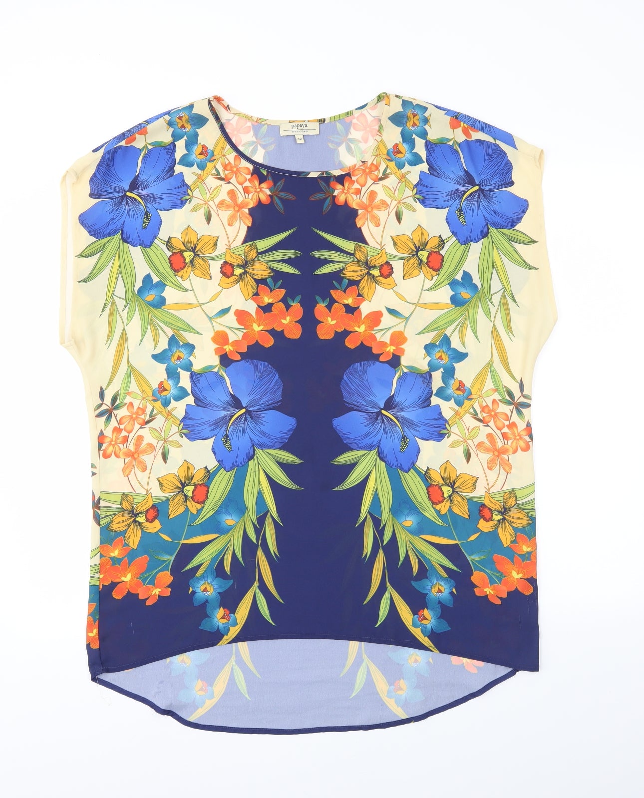 Papaya Womens Multicoloured Floral  Basic Blouse Size 12
