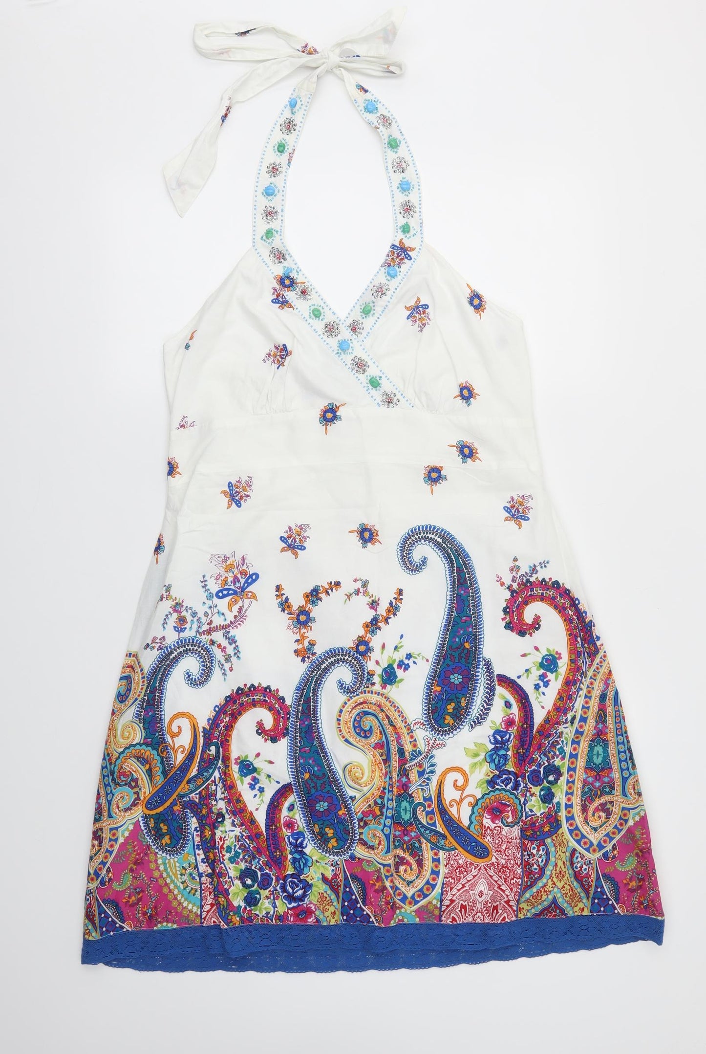 BE BEAU Womens Multicoloured Geometric  Fit & Flare  Size 16