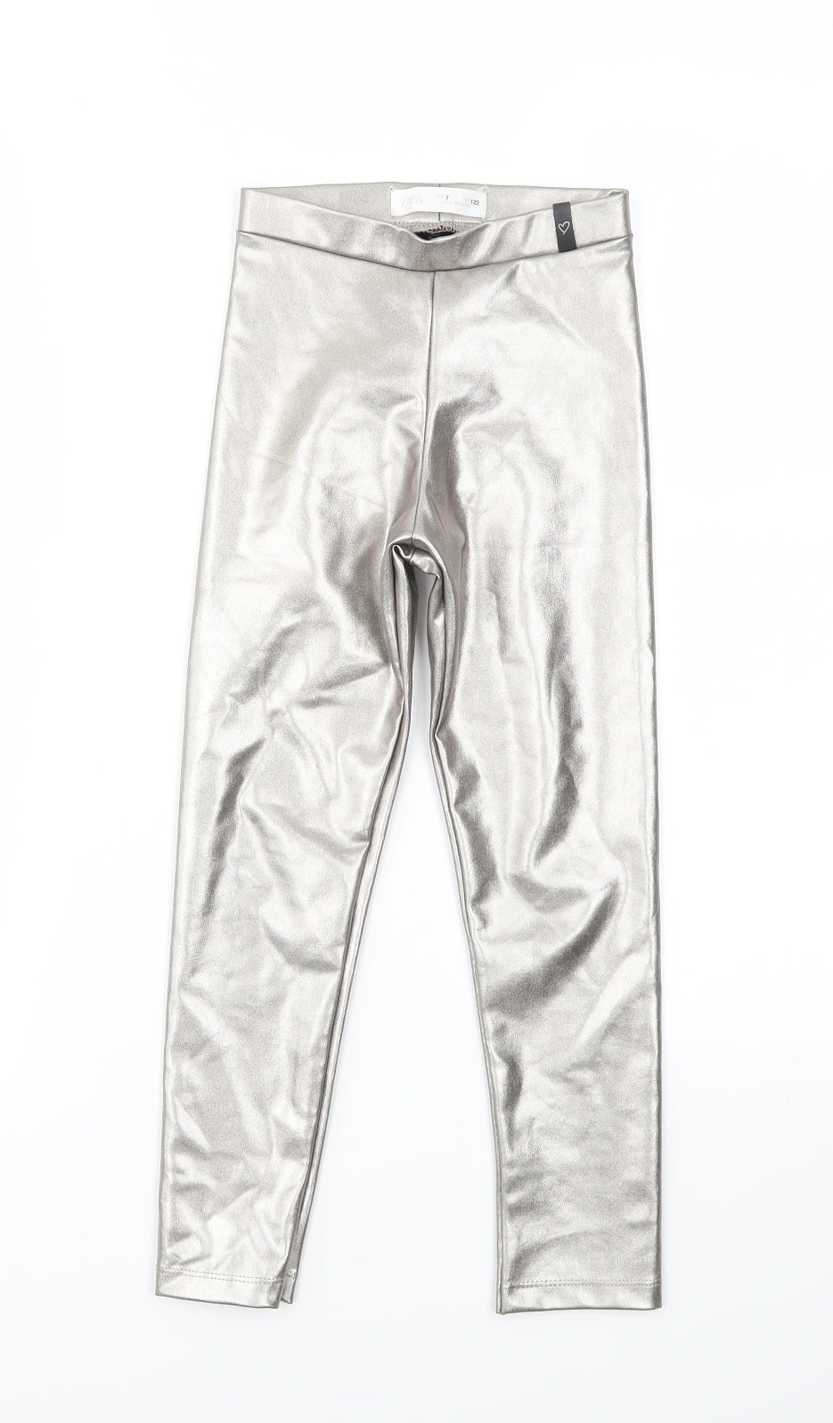 Zara Girls Silver   Jegging Trousers Size 7 Years