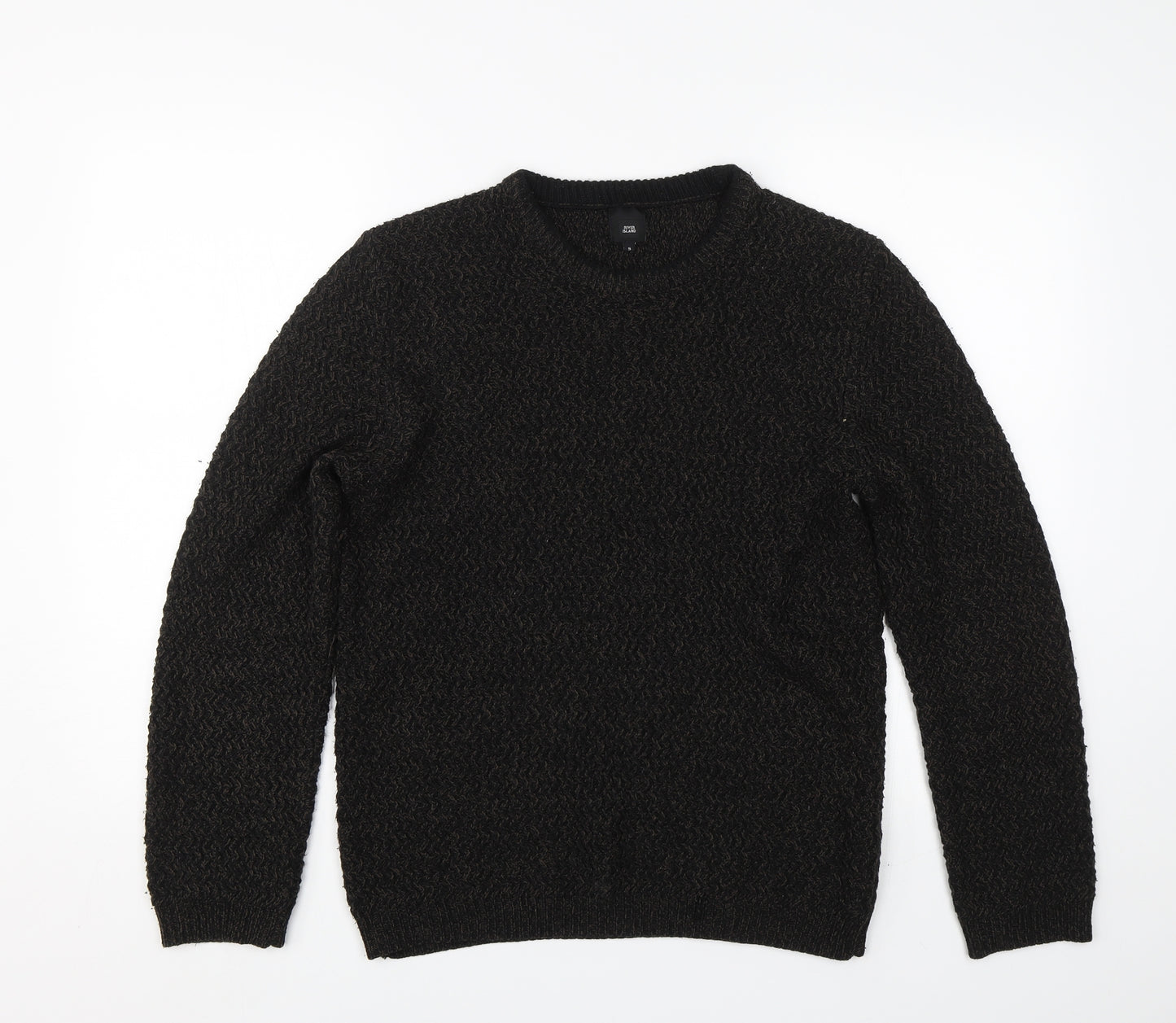 River Island Mens Black   Pullover Jumper Size S