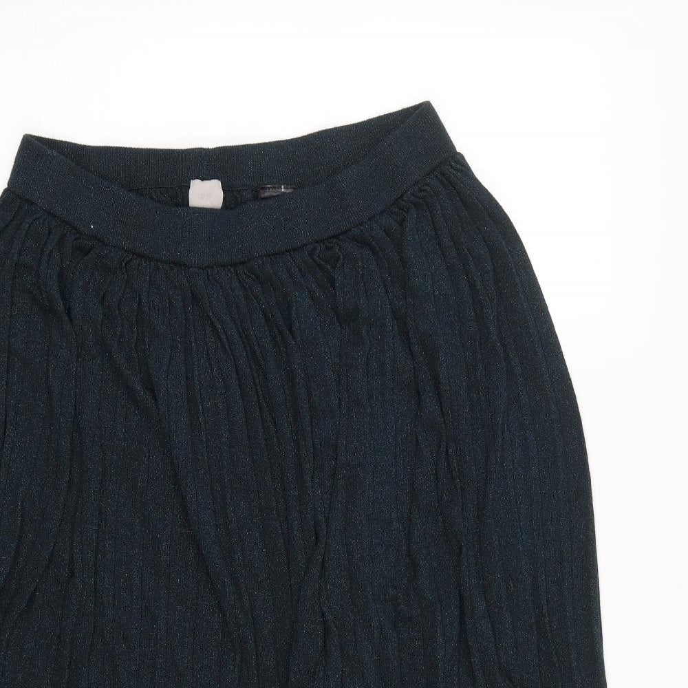 H&M Womens Blue   Flare Skirt Size L