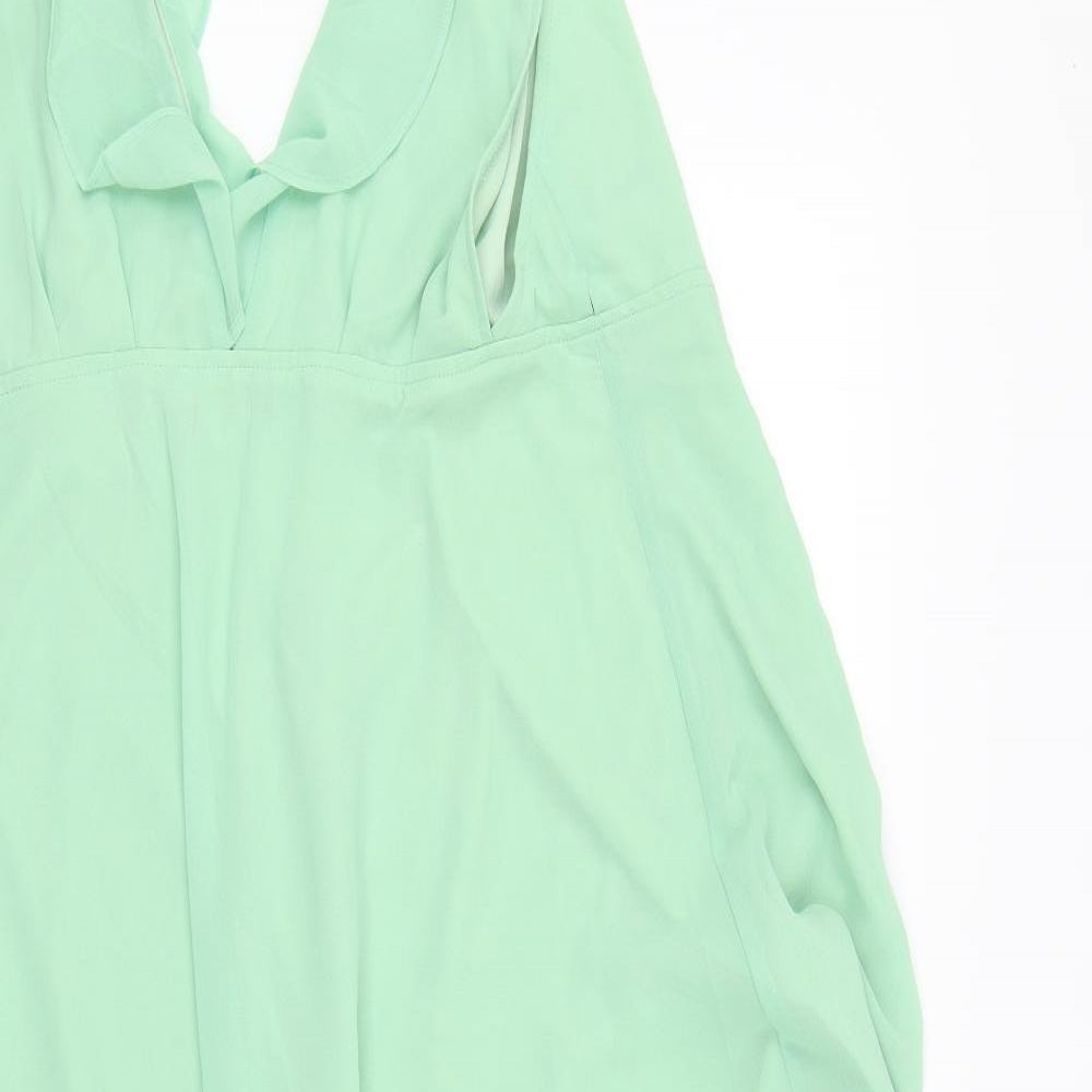 Boohoo Womens Green   Tank Dress  Size 16