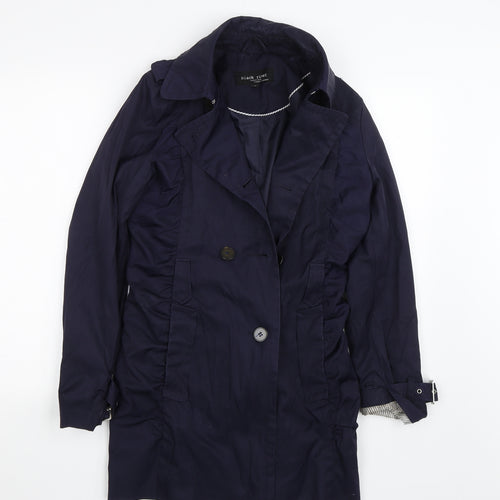 Black Rivet Womens Blue   Trench Coat Coat Size S