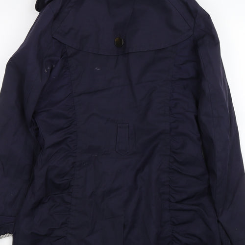 Black Rivet Womens Blue   Trench Coat Coat Size S