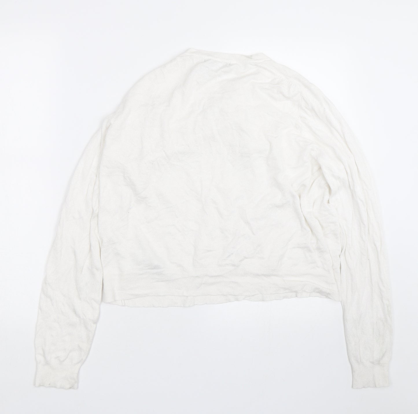 M&S Womens White   Cardigan Jumper Size 16