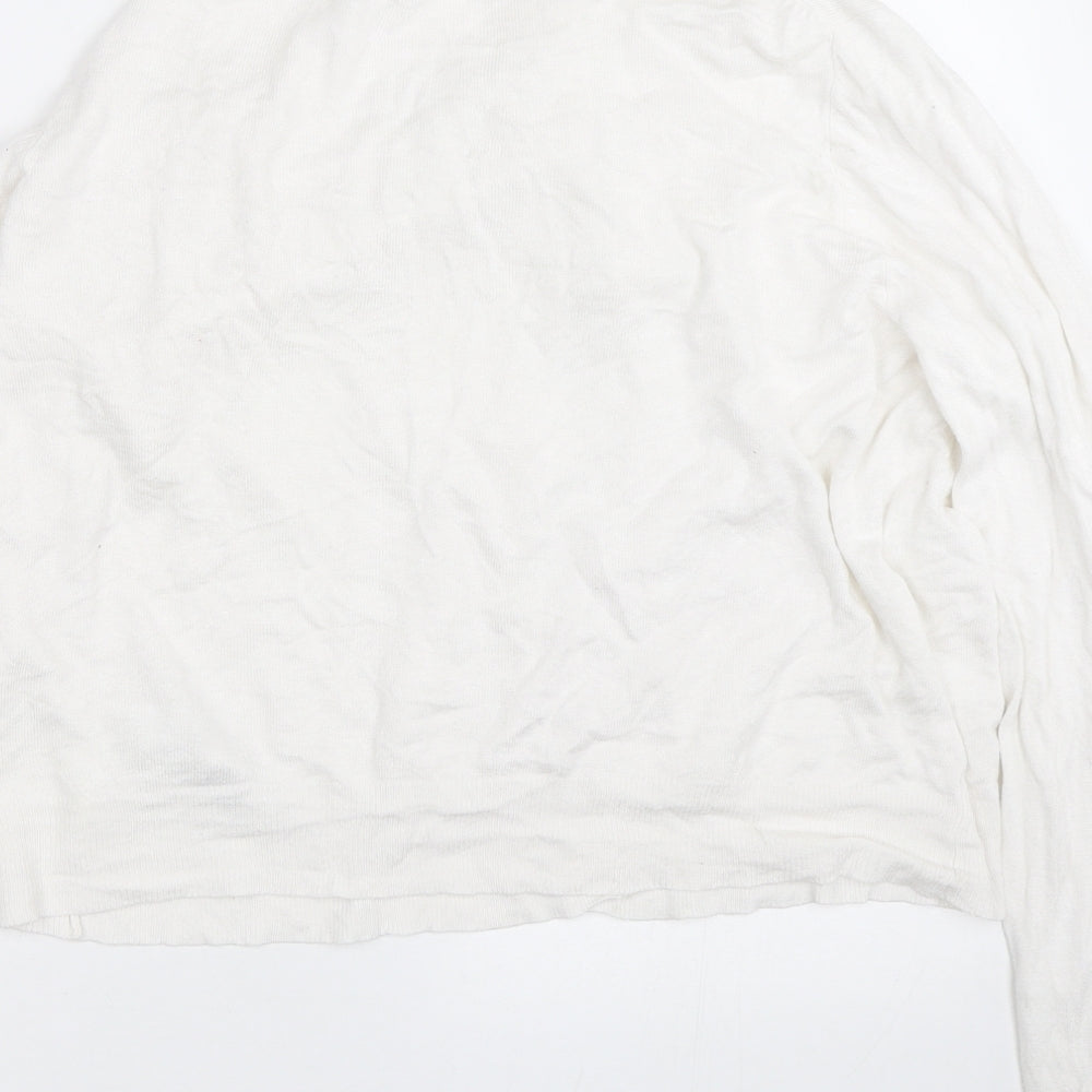 M&S Womens White   Cardigan Jumper Size 16