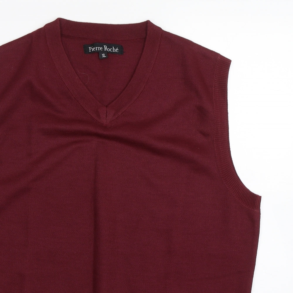 Pierre Roche Mens Red   Vest Jumper Size XL