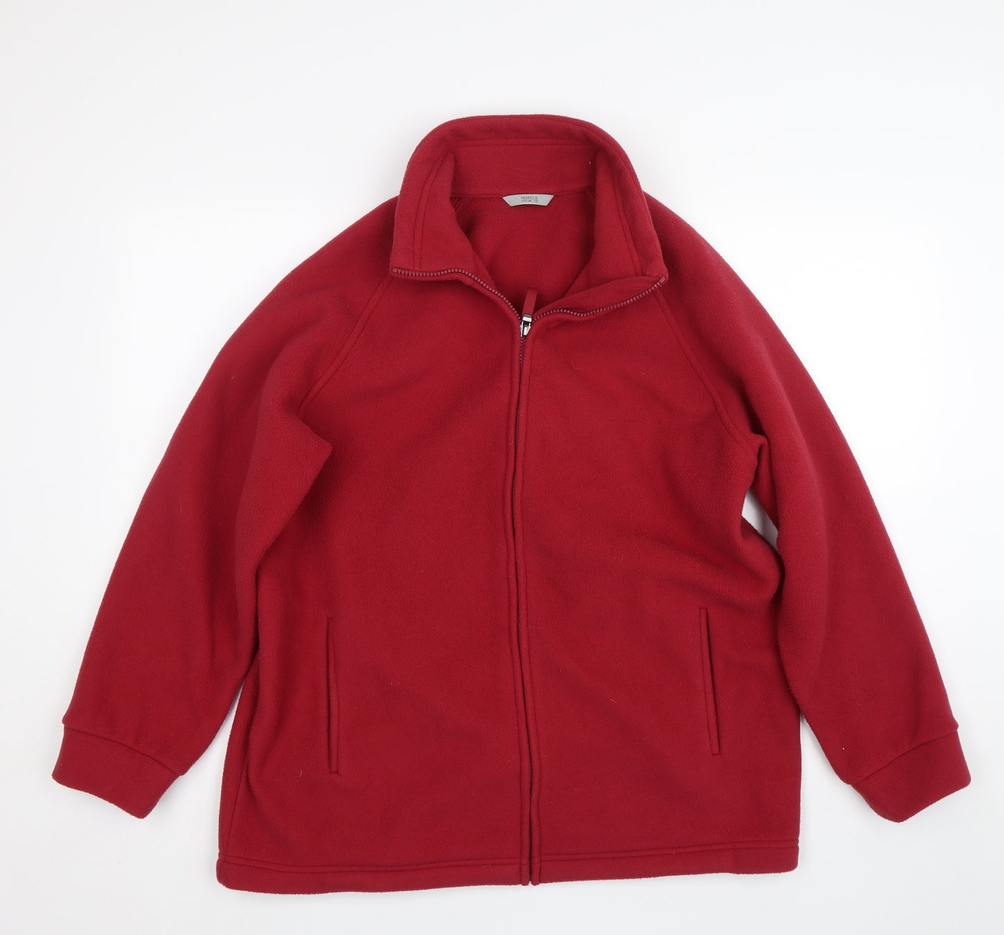 M&S Mens Red   Full Zip Sweatshirt