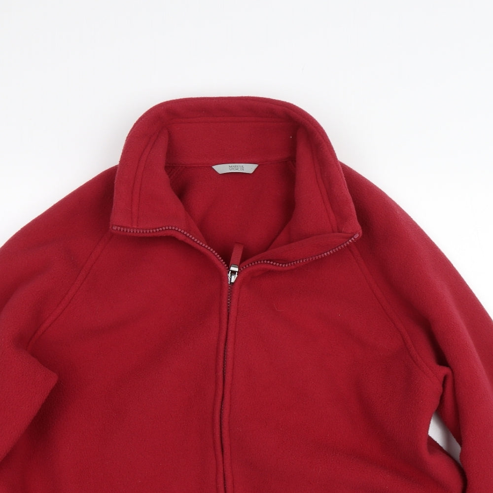 M&S Mens Red   Full Zip Sweatshirt