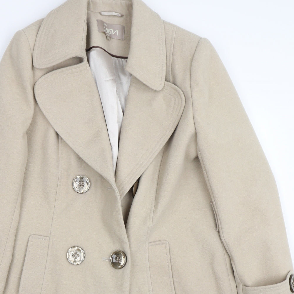 Soon Womens Beige   Trench Coat Coat Size 16