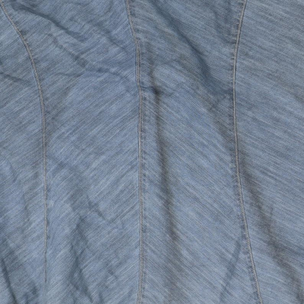 Union Blues Womens Blue  Denim Flare Skirt Size 26