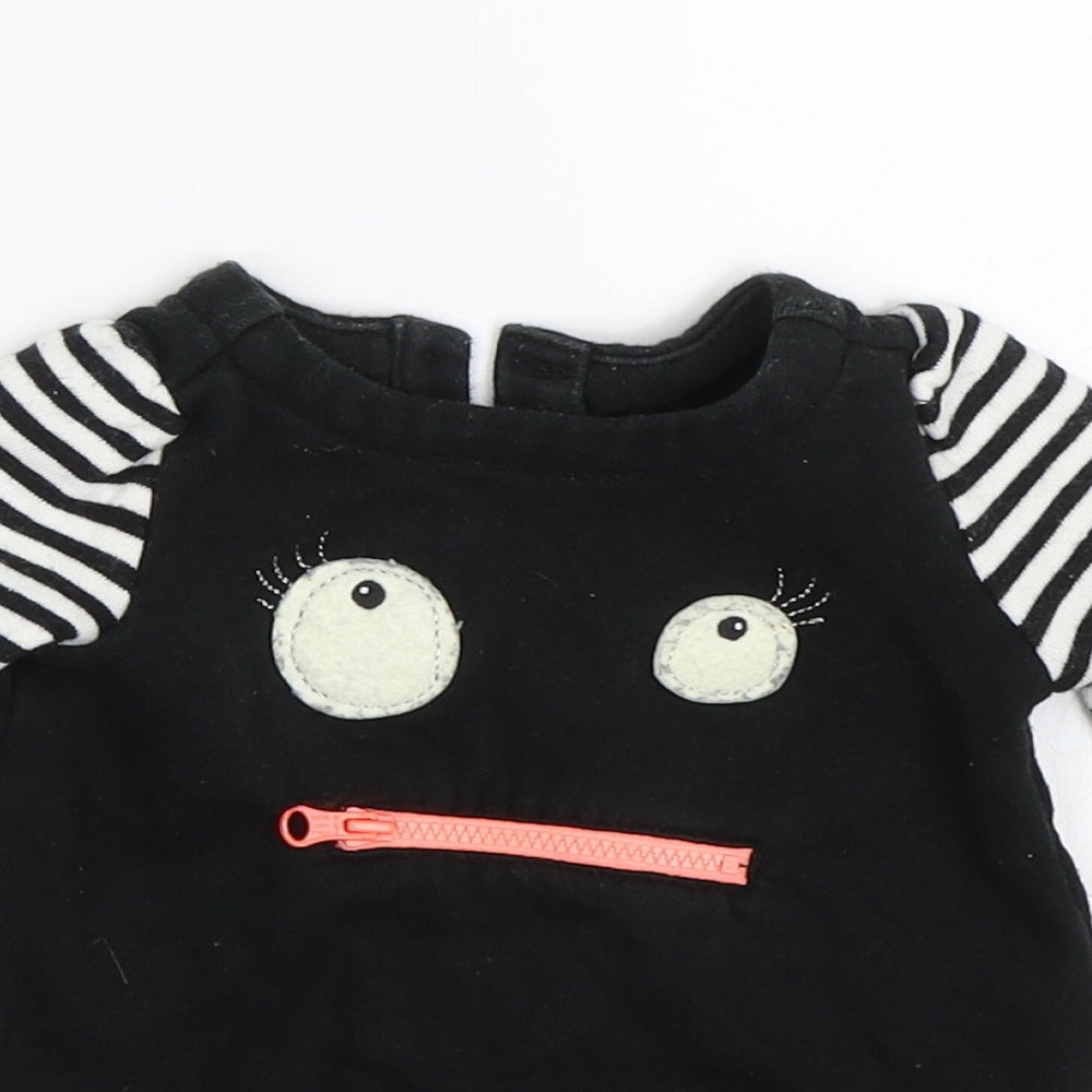 Gap  Girls Black Striped  Pullover Jumper Size 3-6 Months