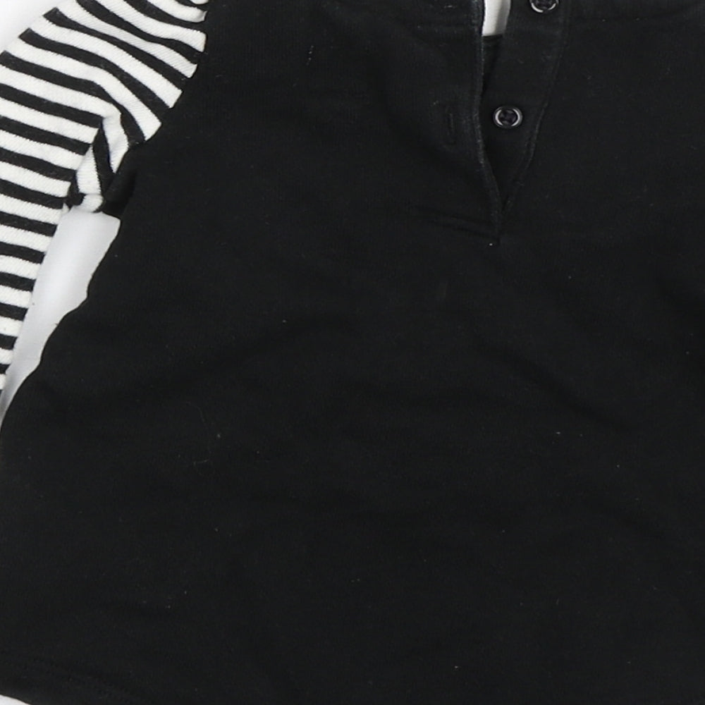 Gap  Girls Black Striped  Pullover Jumper Size 3-6 Months