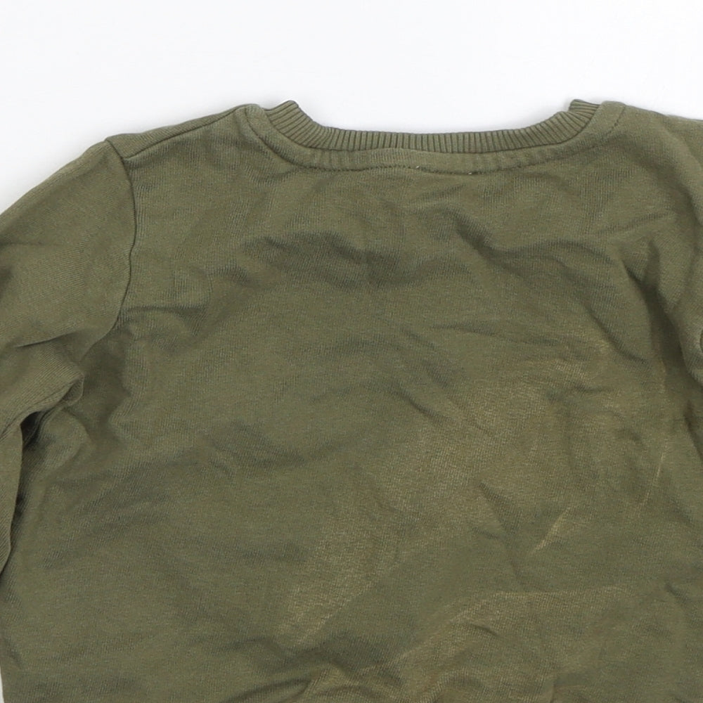 River Island Boys Green   Pullover Sweatshirt Size 2-3 Years