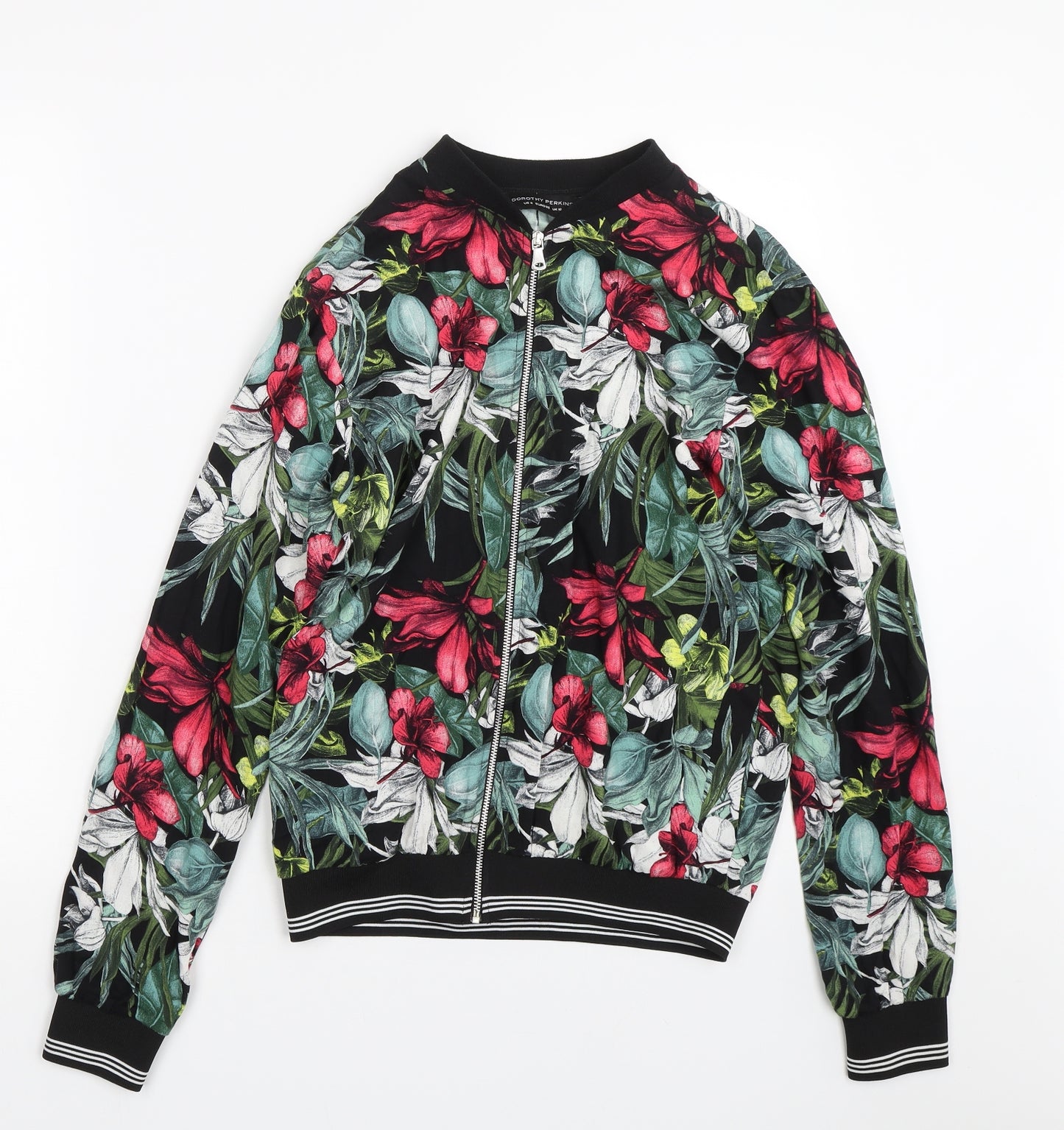 Dorothy Perkins Womens Black Floral  Jacket  Size 10