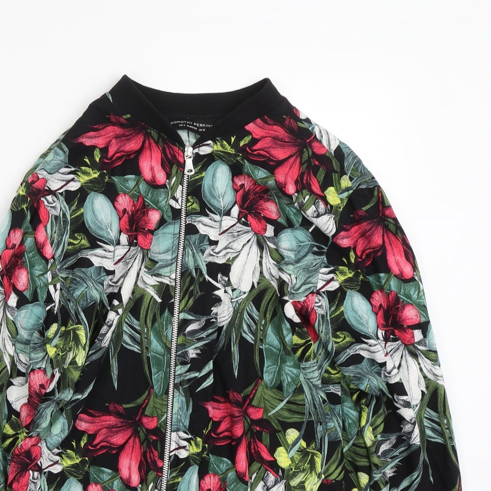 Dorothy Perkins Womens Black Floral  Jacket  Size 10