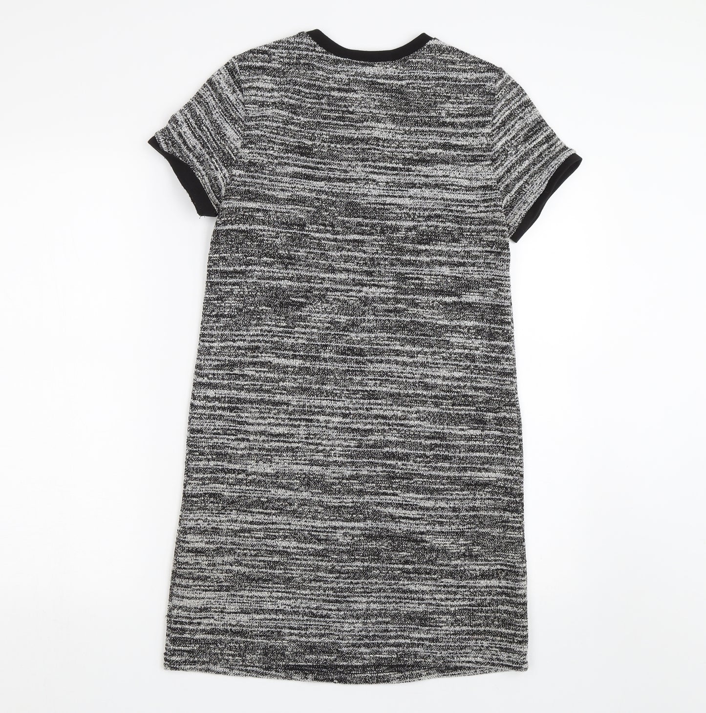 New Look Womens Grey Striped  T-Shirt Dress  Size 6