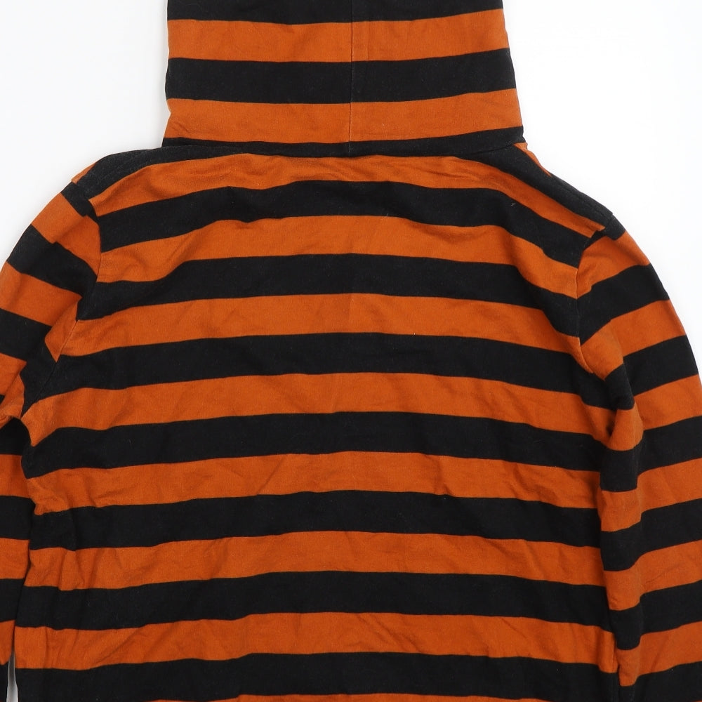 Evie Womens Orange Striped  Pullover Sweatshirt Size 16