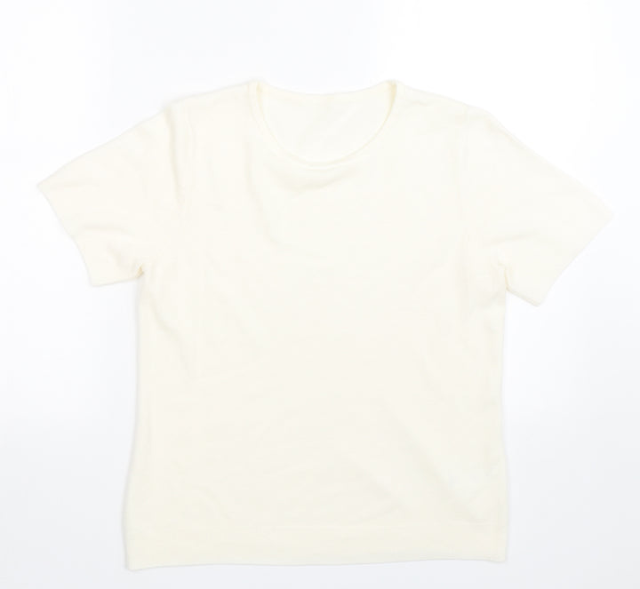 BHS Womens Beige   Basic T-Shirt Size 12
