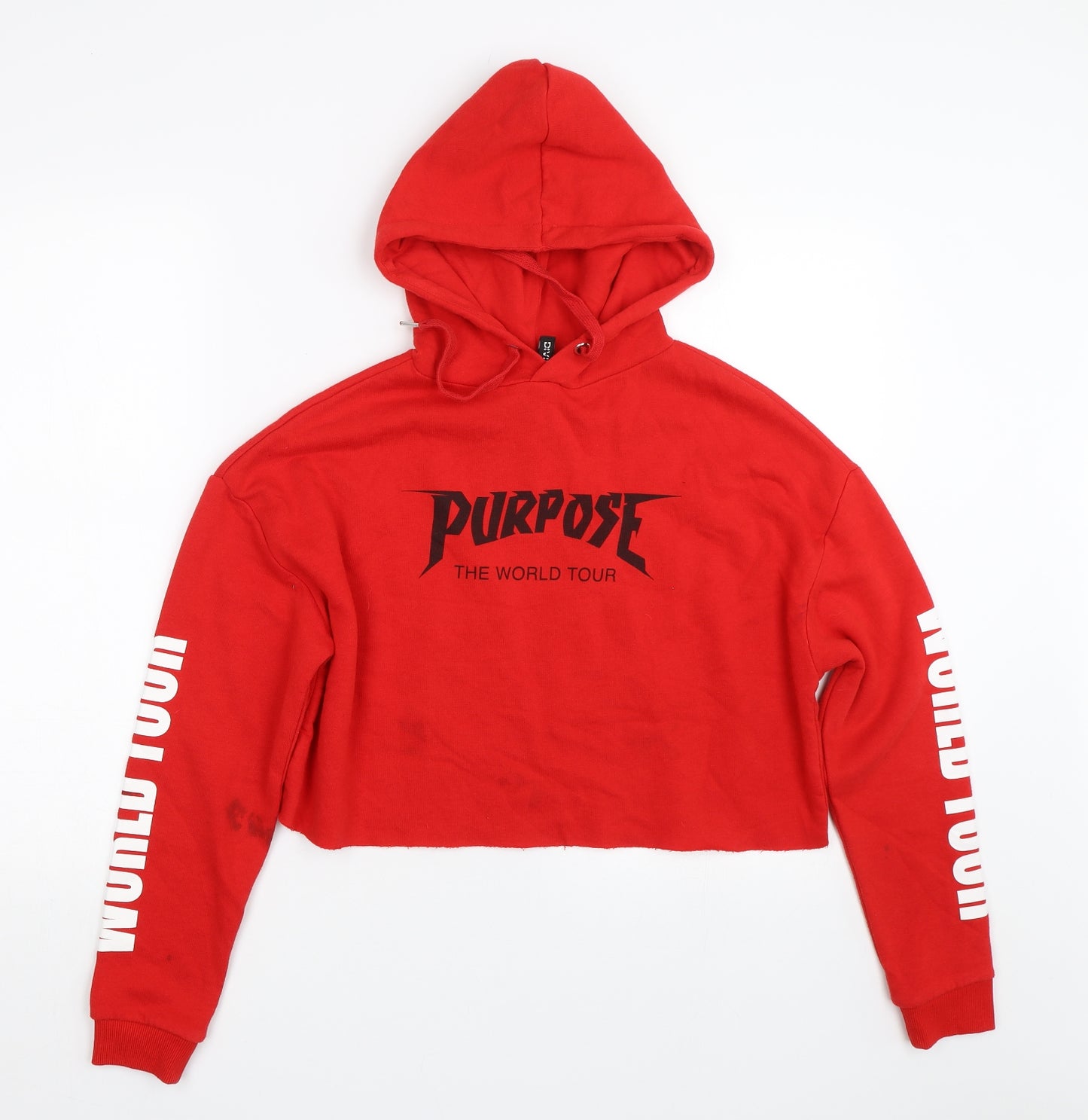 H&M Womens Red   Pullover Sweatshirt Size S  - Justin Beiber Tour