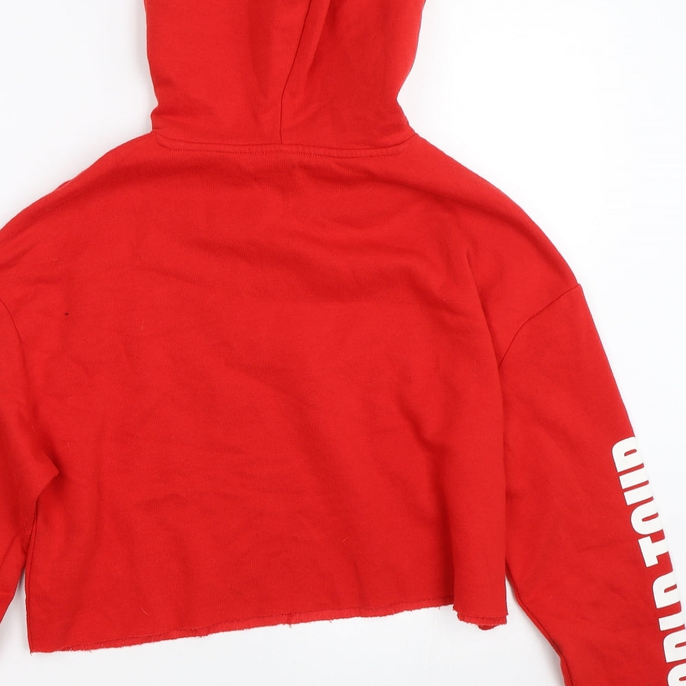 H&M Womens Red   Pullover Sweatshirt Size S  - Justin Beiber Tour