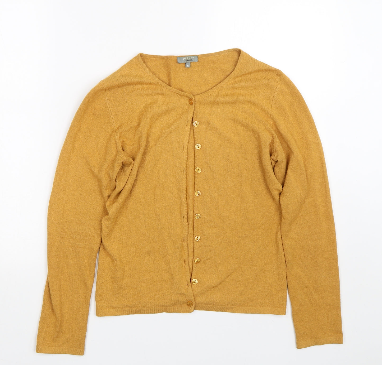 Per Una Womens Yellow   Cardigan Jumper Size 12