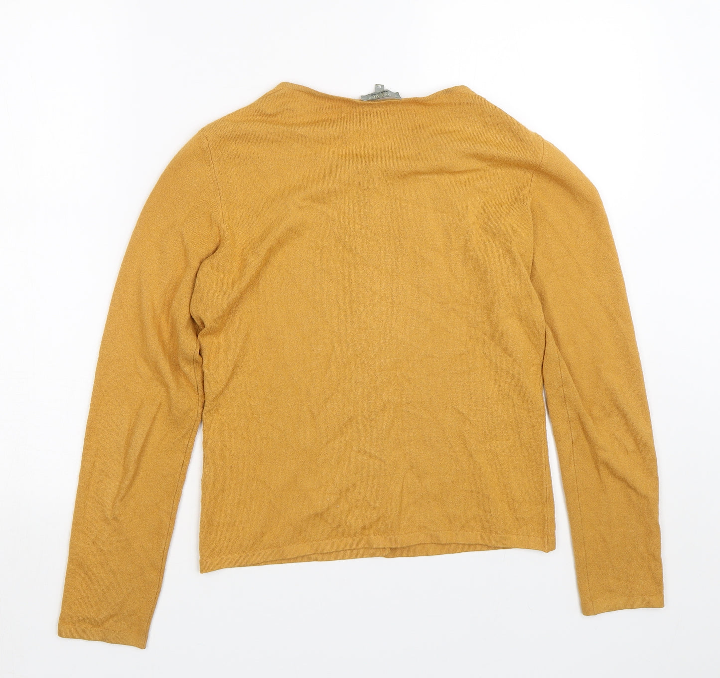 Per Una Womens Yellow   Cardigan Jumper Size 12