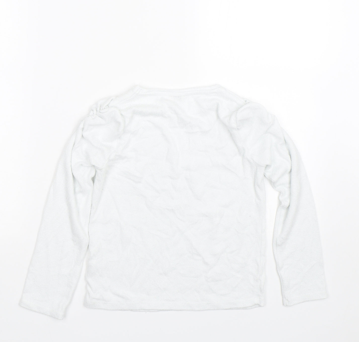 F&F Girls White   Pullover Jumper Size 7-8 Years  - Stars