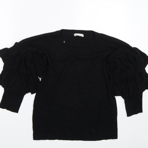 Nicole Womens Black   Basic T-Shirt Size M