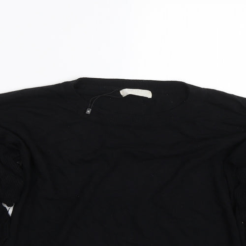 Nicole Womens Black   Basic T-Shirt Size M