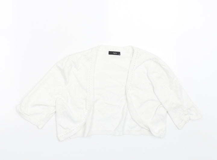 M&Co Womens White Cape Jumper Size 10