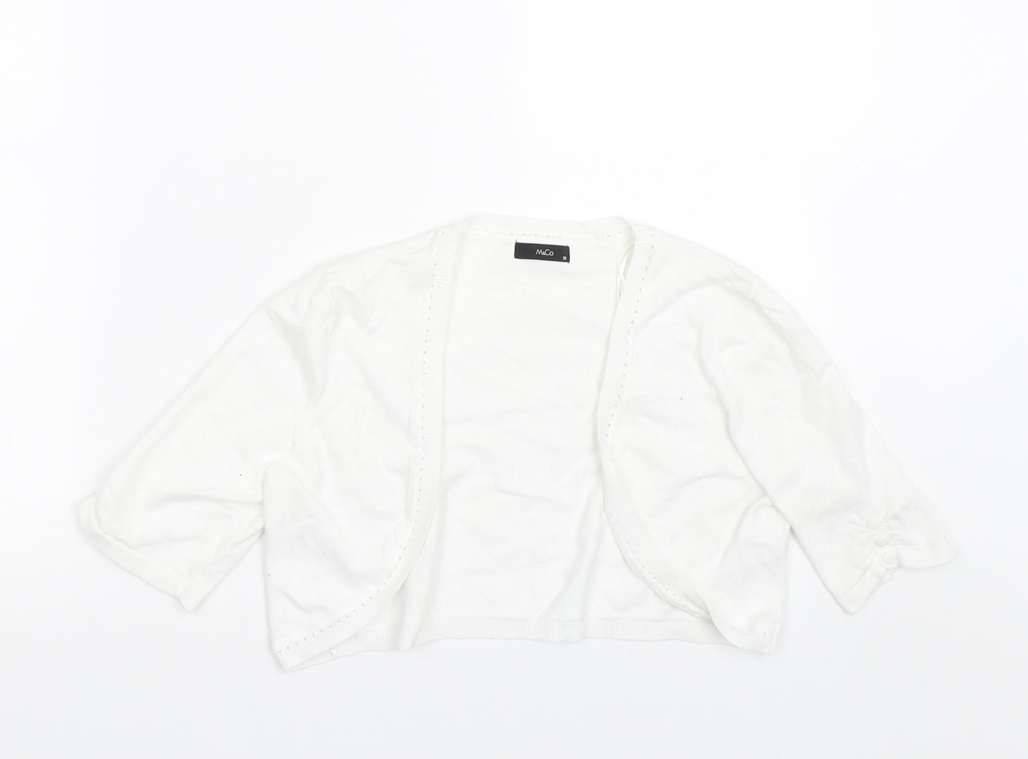 M&Co Womens White   Cape Jumper Size 10