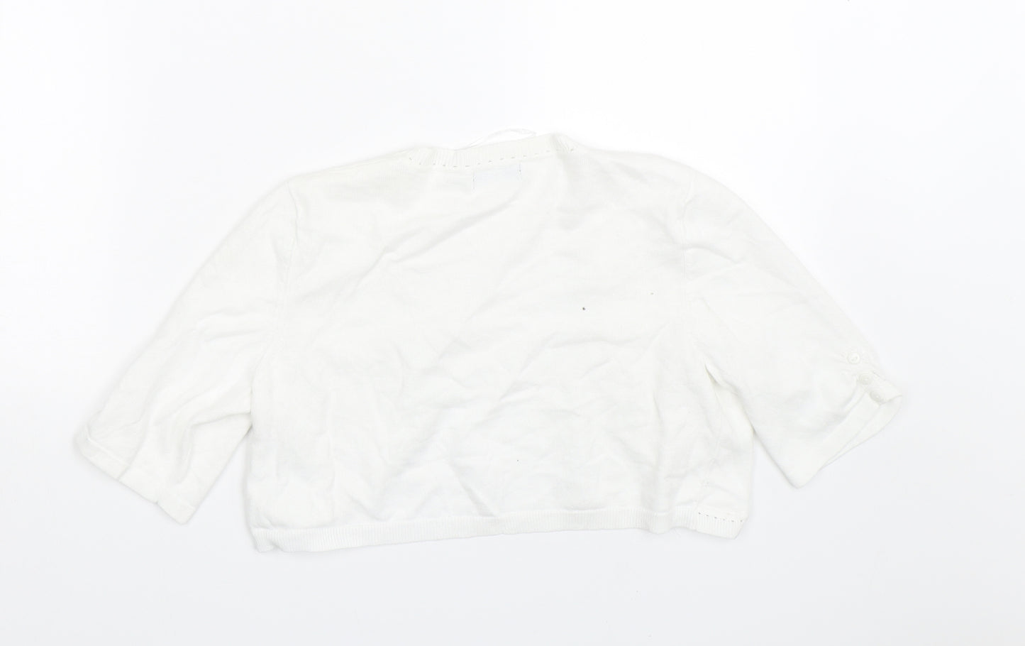 M&Co Womens White   Cape Jumper Size 10
