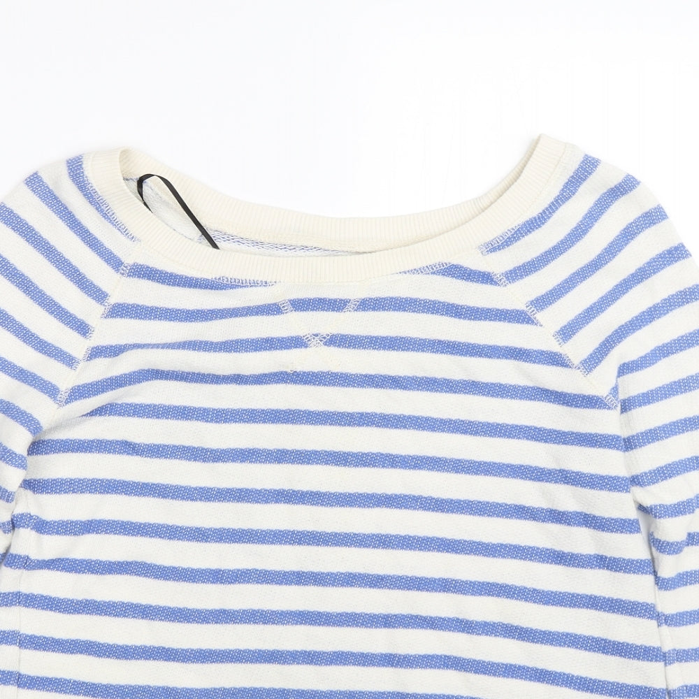 H&M Womens Blue Striped  Pullover Jumper Size S