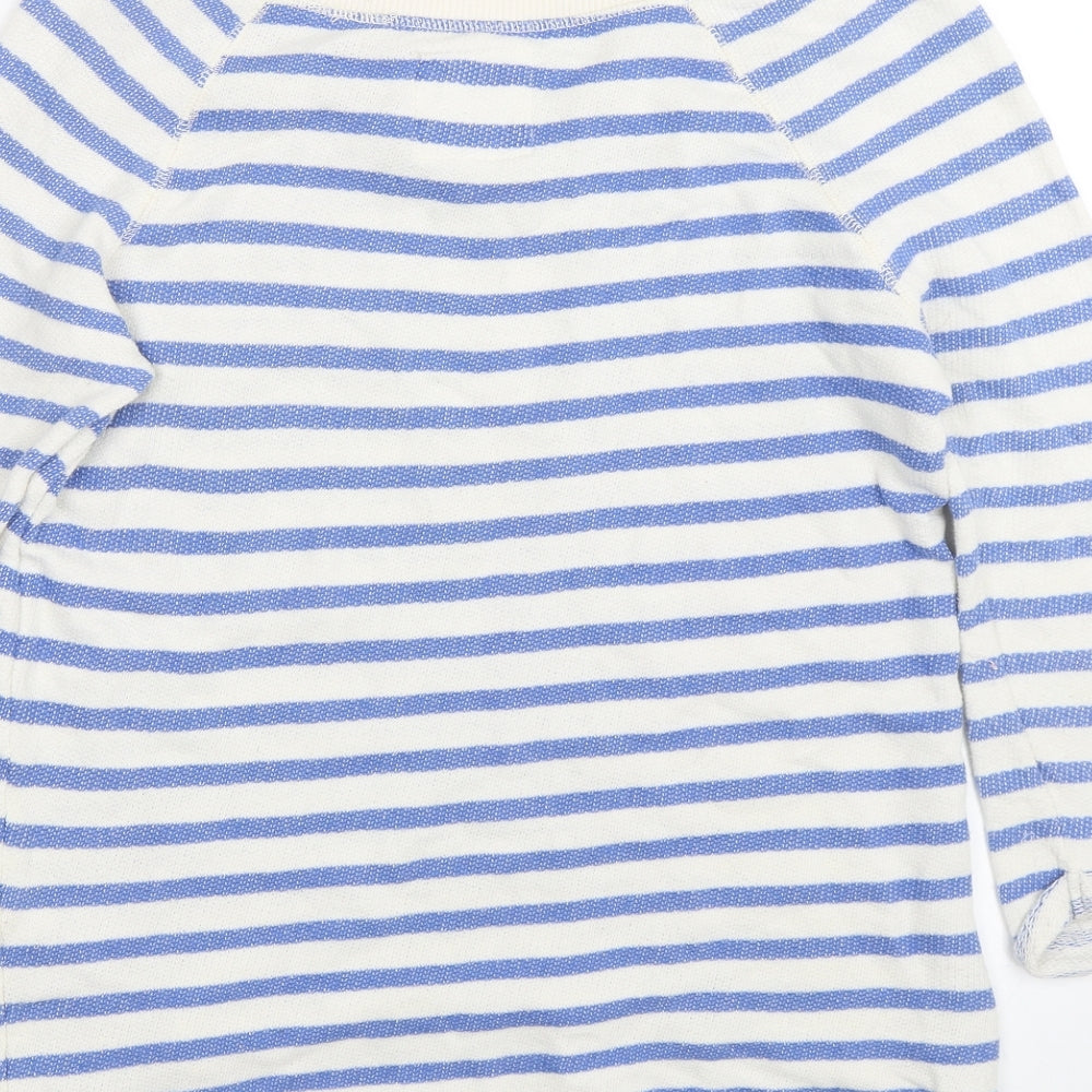 H&M Womens Blue Striped  Pullover Jumper Size S