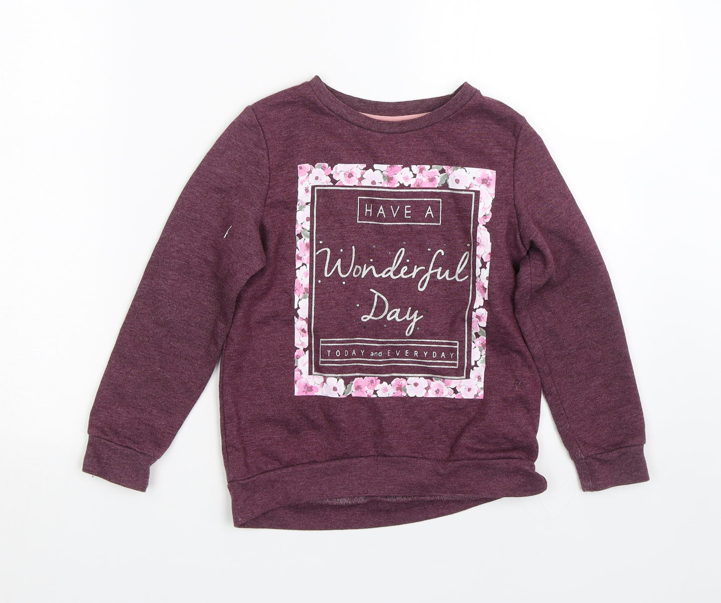 F&F Girls Purple   Pullover Sweatshirt Size 7-8 Years