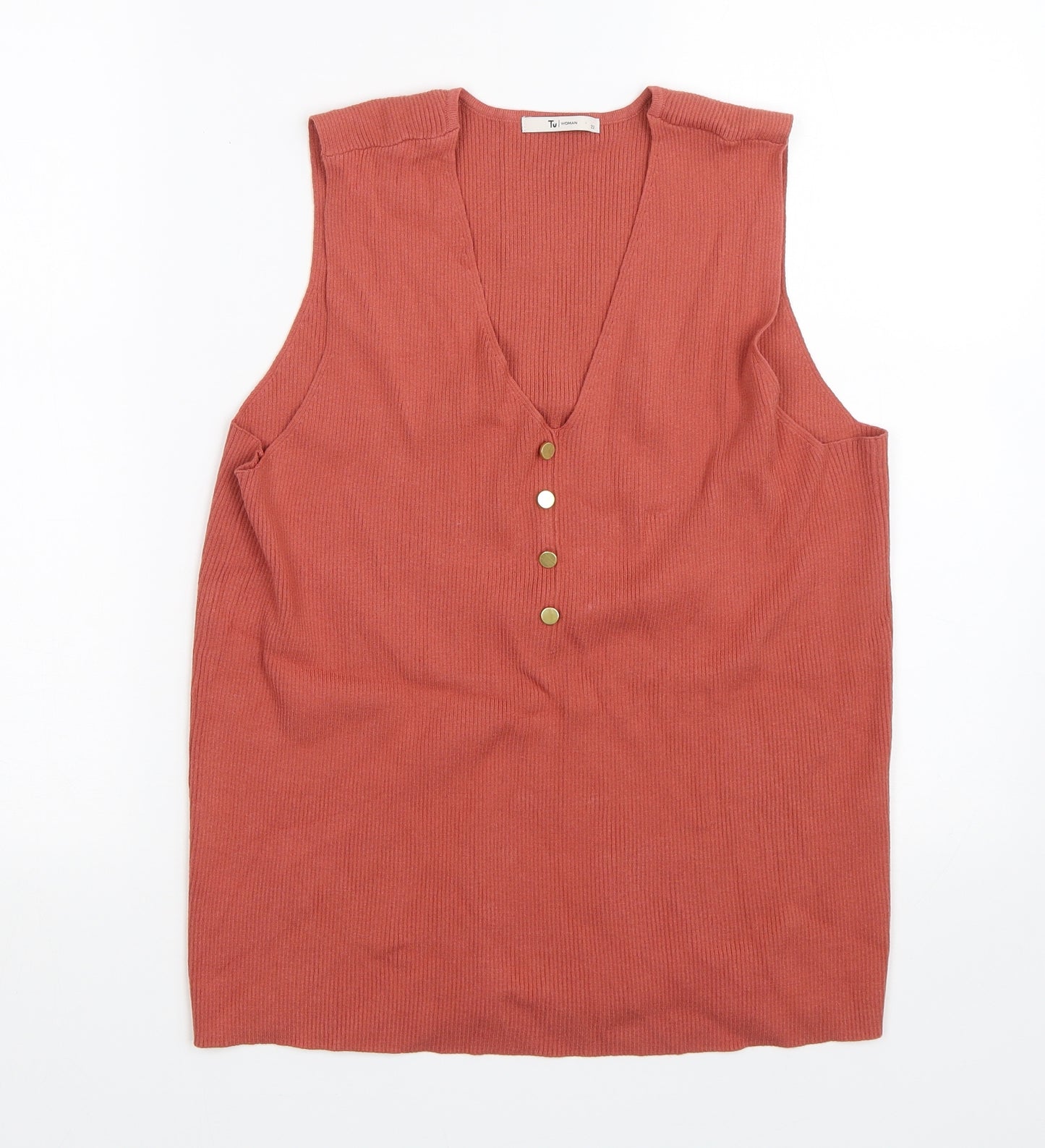 TU Womens Pink   Basic Tank Size 22