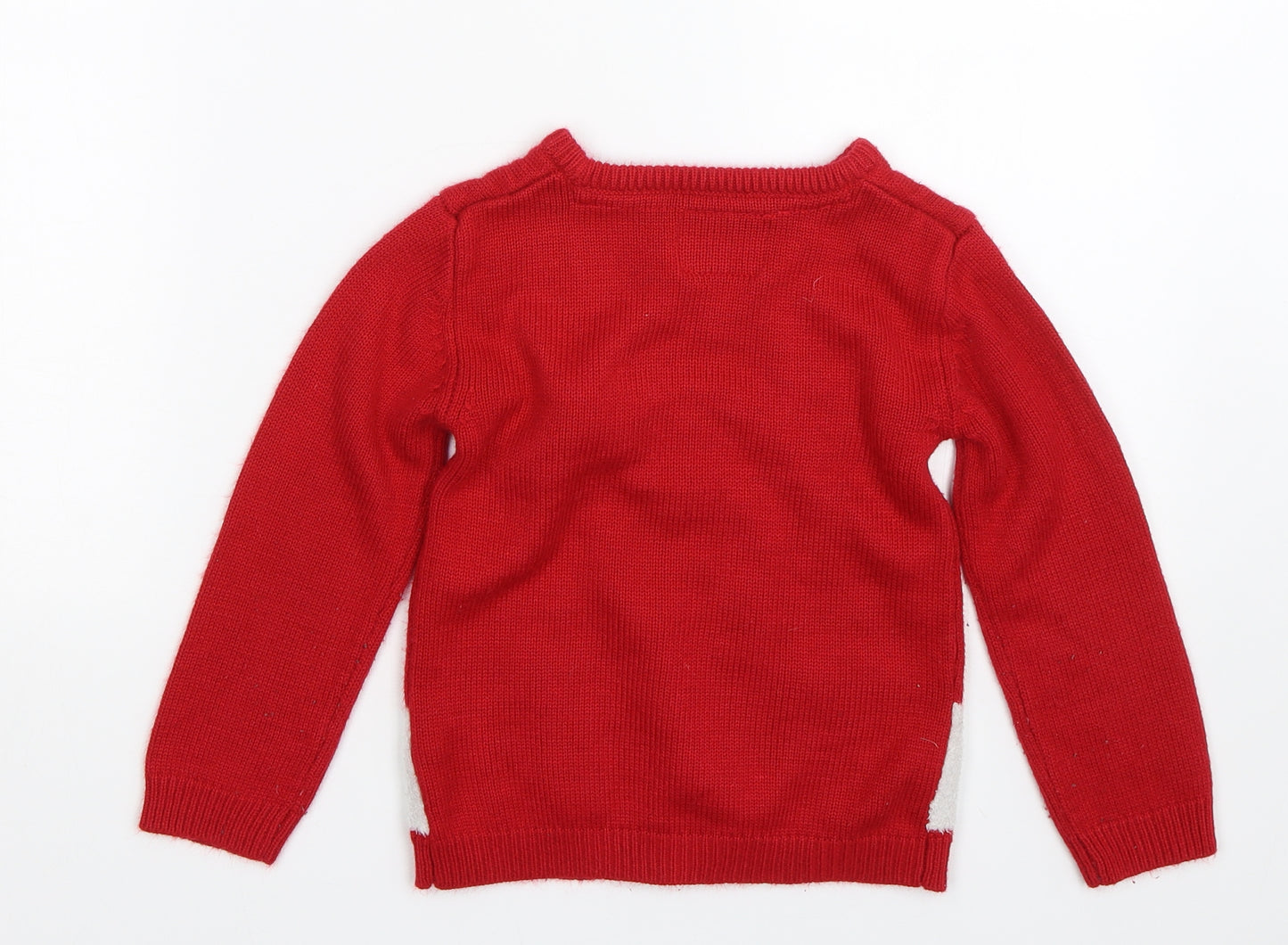 Primark Girls Red   Pullover Sweatshirt Size 6-7 Years  - Christmas