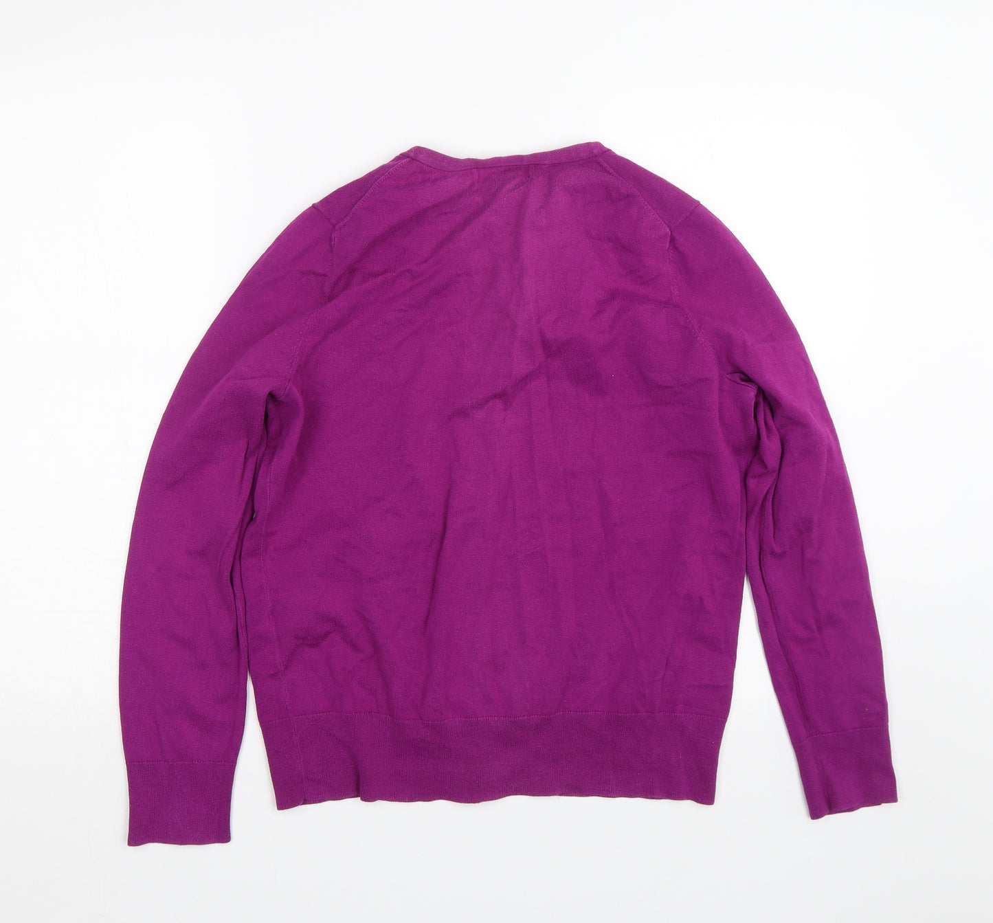 Land's End Womens Purple   Cardigan Jumper Size M