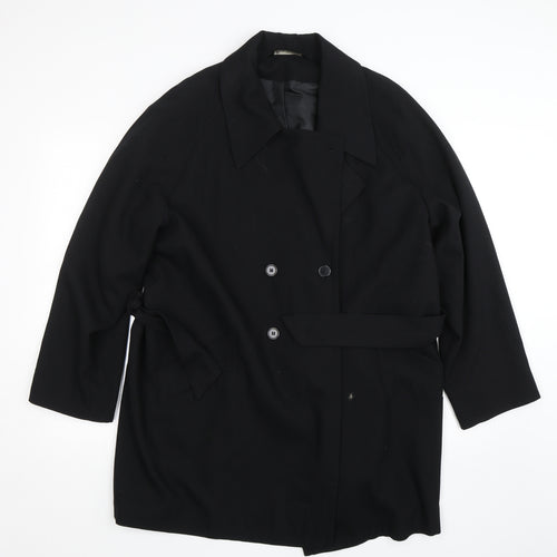 BHS Womens Black   Biker Coat Size 14