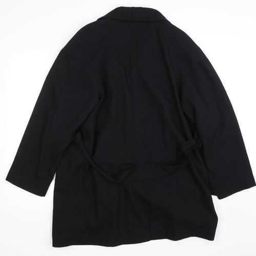 BHS Womens Black   Biker Coat Size 14
