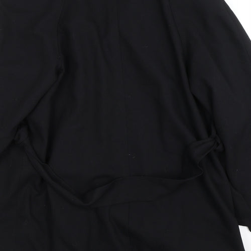 BHS Womens Black   Biker Coat Size 14