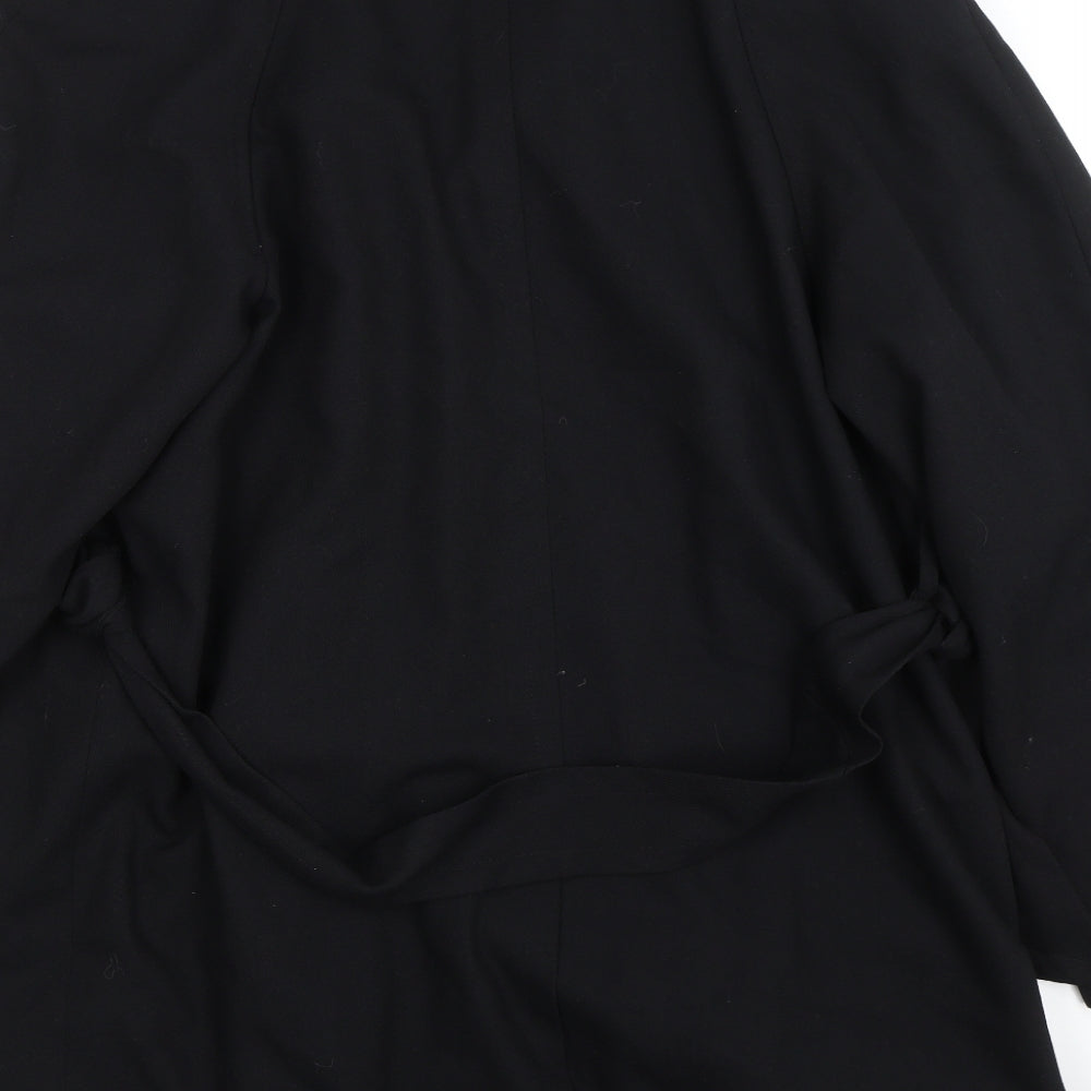 BHS Womens Black   Biker Coat Size 14