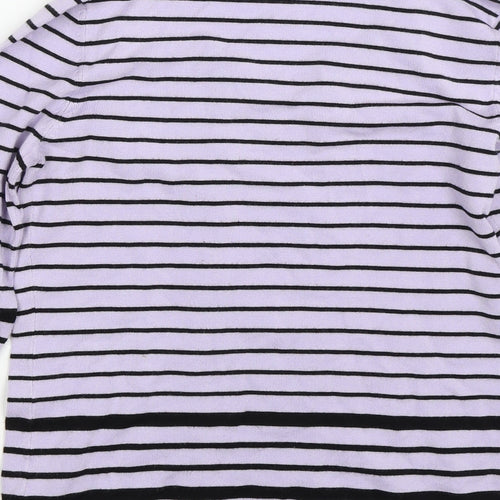 M&Co Womens Purple Striped  Pullover Jumper Size 12