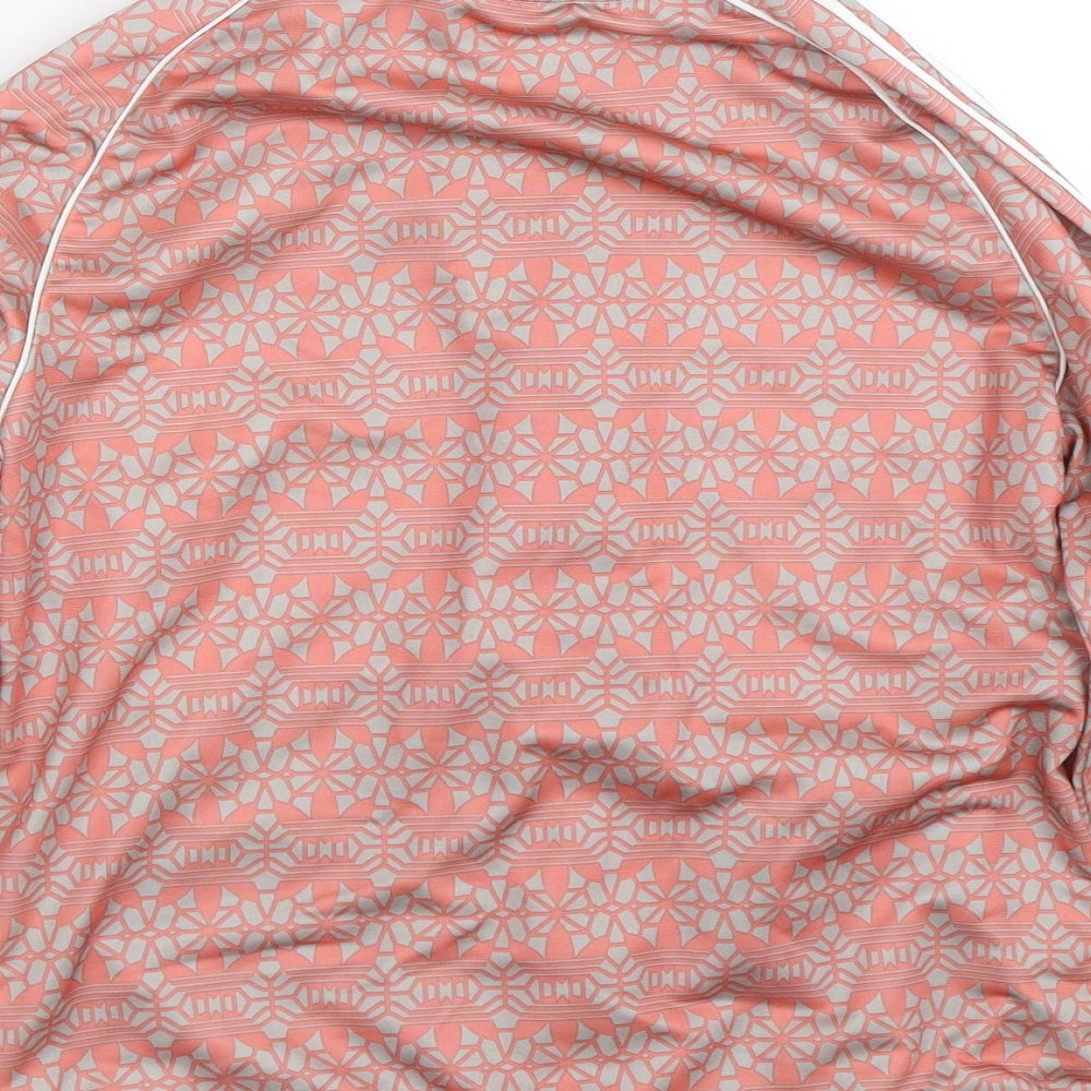 adidas Girls Pink Geometric  Jacket  Size 11-12 Years