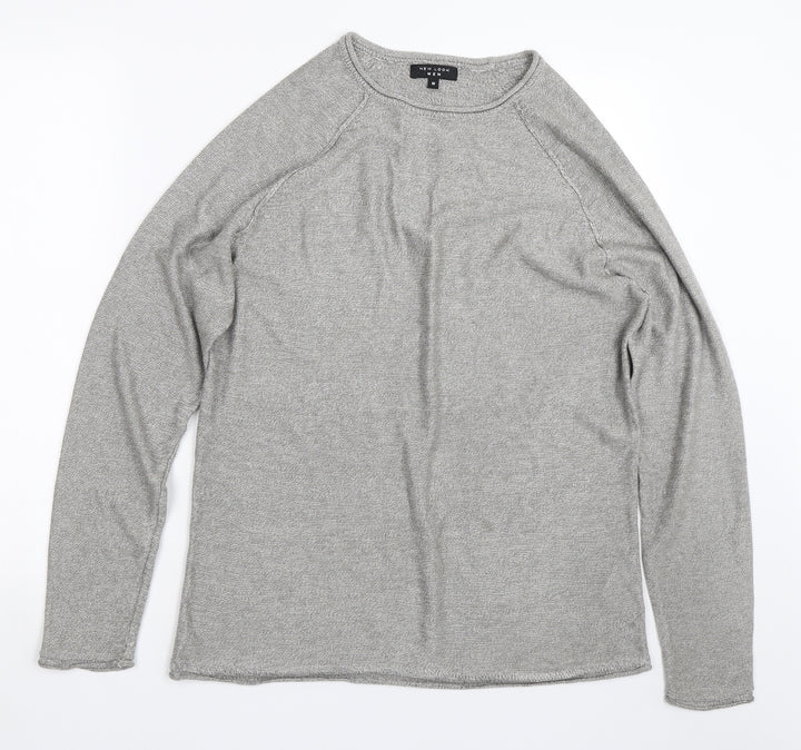 New Look Mens Grey Pullover Jumper Size M