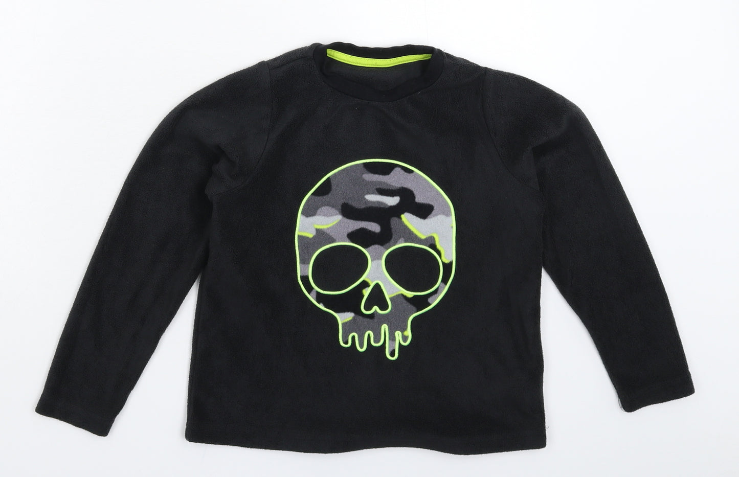 Matalan Boys Black  Fleece Pullover Sweatshirt Size 8 Years