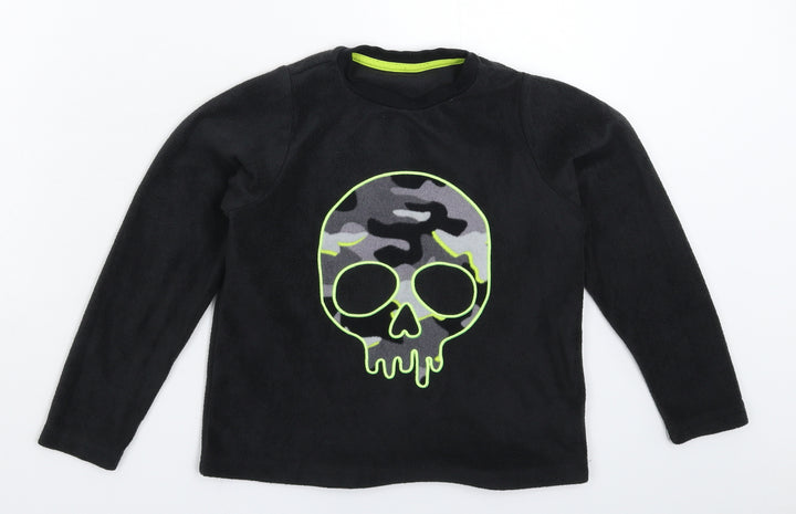 Matalan Boys Black  Fleece Pullover Sweatshirt Size 8 Years
