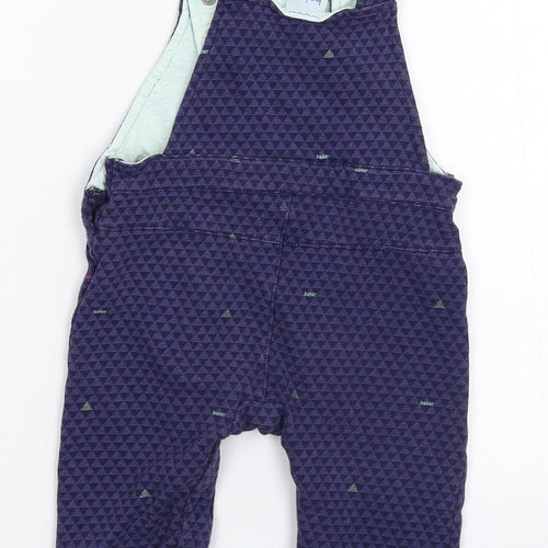Ted Baker Baby Blue Geometric  Dungaree One-Piece Size 12-18 Months