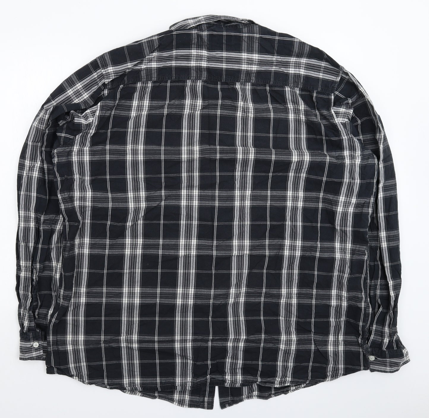 Label J Mens Grey Check   Button-Up Size 2XL